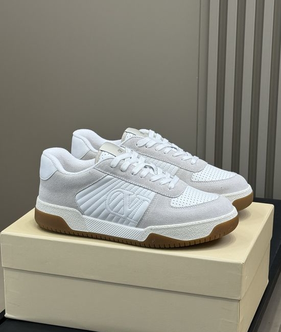 Valentino Stitched Leather Suede Casual Lightweight Sneakers