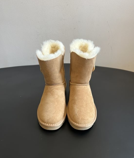 UGG Suede Round Buckle Warm Non-slip Soft Lined Short Boots