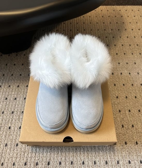 UGG Suede Short Ankle Snow Boots Fleece Lined Anti Skid Sole