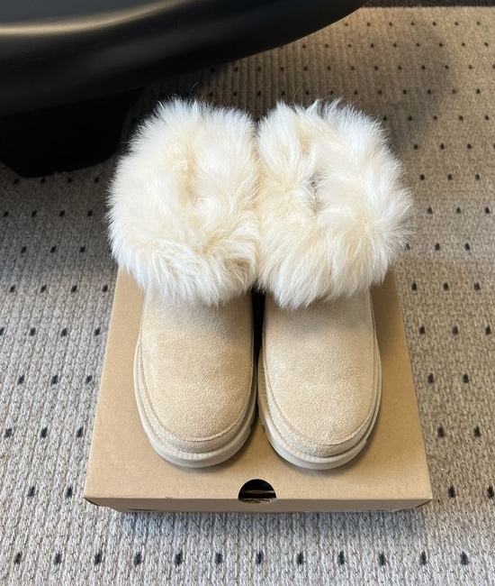 UGG Suede Short Ankle Snow Boots Fleece Lined Anti Skid Sole