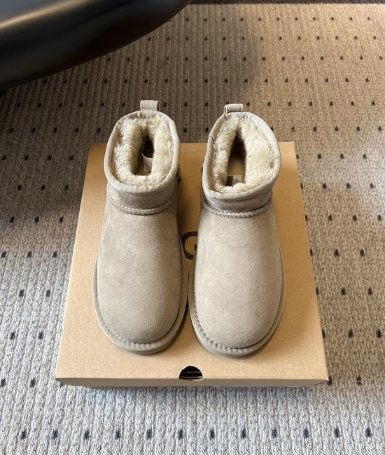 UGG Mini Sheepskin Lined Warm Non-slip Suede Snow Boots