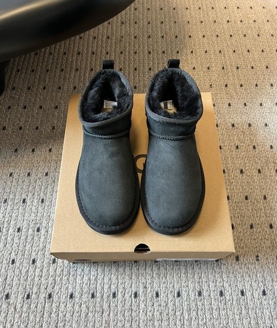 UGG Mini Sheepskin Lined Warm Non-slip Suede Snow Boots