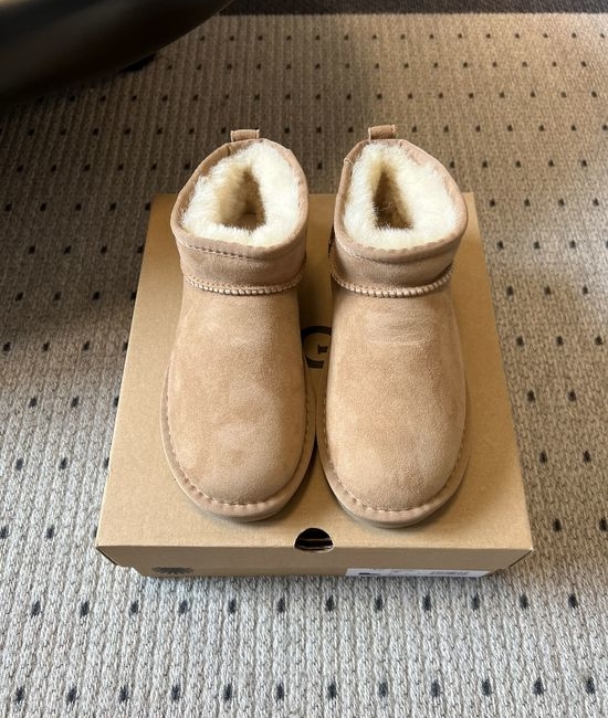 UGG Mini Sheepskin Lined Warm Non-slip Suede Snow Boots