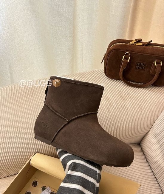 UGG Suede Upper Wool Lined Comfortable Platform Casual Shoes