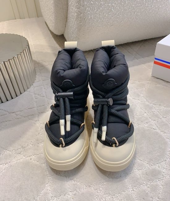 Moncler Warm Waterproof Down Boots with Original Details