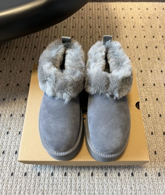 UGG Round Toe Plush Lined Platform Slip On Comfort Shoes