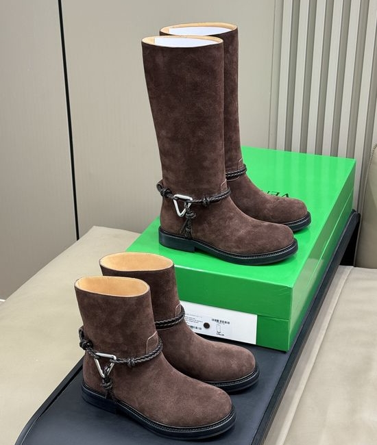 Bottega Veneta BV Braided Rope Ankle Boots With Metal Buckle