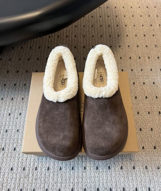 UGG Warm Suede Plush Lined Slip On Mules Soft Non Slip Sole