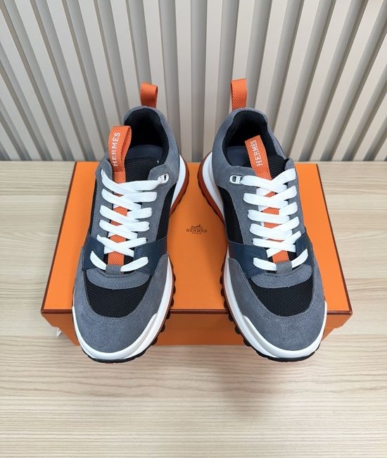 Hermes Premium Leather Retro Style Comfortable Casual Board Shoes