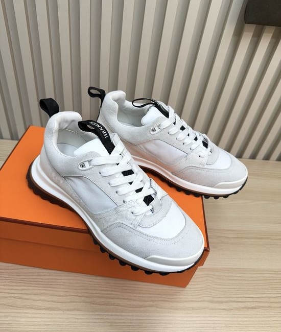 Hermes Premium Leather Retro Style Comfortable Casual Board Shoes