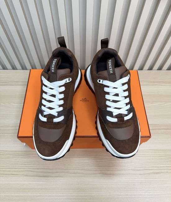 Hermes Premium Leather Retro Style Comfortable Casual Board Shoes