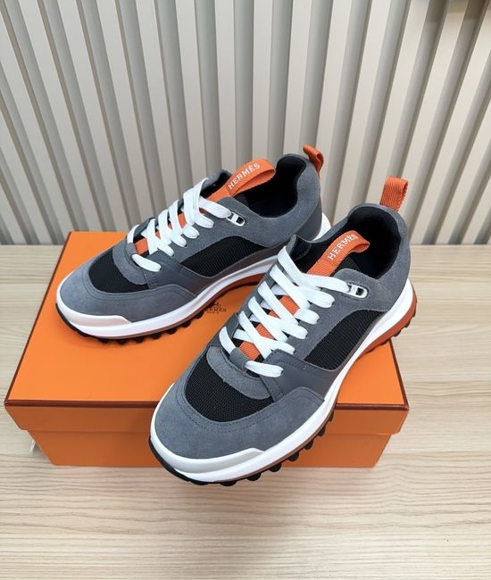 Hermes Premium Leather Retro Style Comfortable Casual Board Shoes