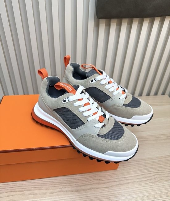 Hermes Premium Leather Retro Style Comfortable Casual Board Shoes