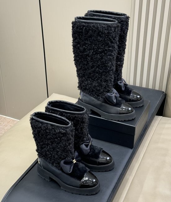 Chanel Fuzzy Warm Boots Premium Leather Non Slip Comfort Footwear