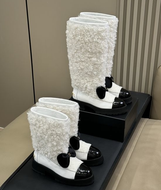 Chanel Fuzzy Warm Boots Premium Leather Non Slip Comfort Footwear