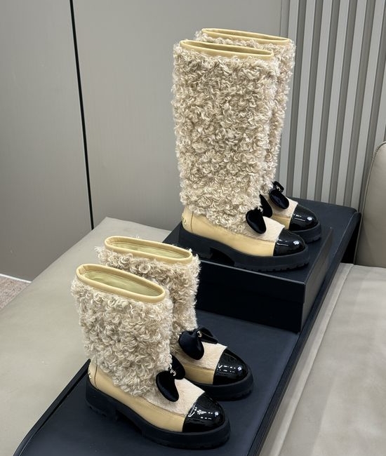 Chanel Fuzzy Warm Boots Premium Leather Non Slip Comfort Footwear