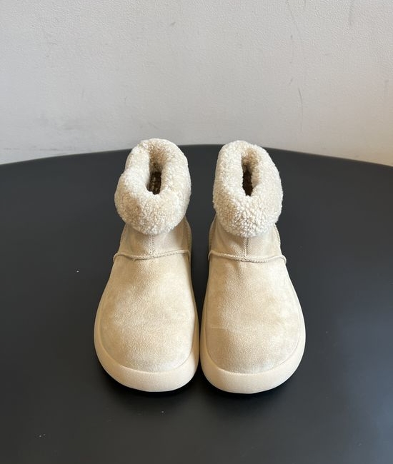 UGG Warm Suede Fuzzy Cuff Short Ankle Boots Non Slip Comfortable Sole