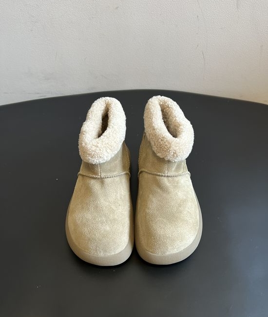 UGG Warm Suede Fuzzy Cuff Short Ankle Boots Non Slip Comfortable Sole