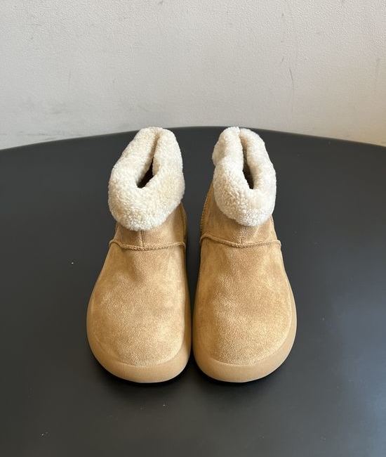 UGG Warm Suede Fuzzy Cuff Short Ankle Boots Non Slip Comfortable Sole