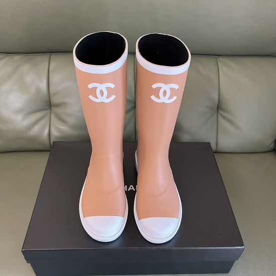 Chanel Waterproof Ankle Rain Boots with Non-slip Sole