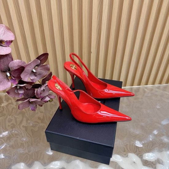 Yves Saint Laurent YSL Chic Metal Chain Pointed Toe High Heels
