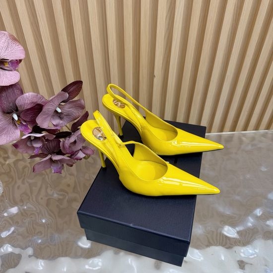 Yves Saint Laurent YSL Chic Metal Chain Pointed Toe High Heels