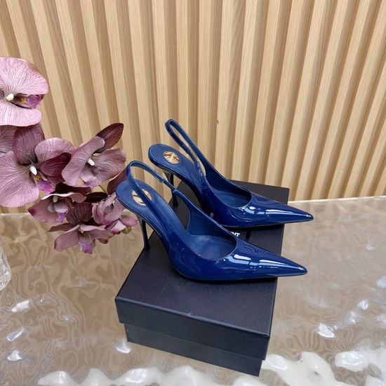 Yves Saint Laurent YSL Chic Metal Chain Pointed Toe High Heels