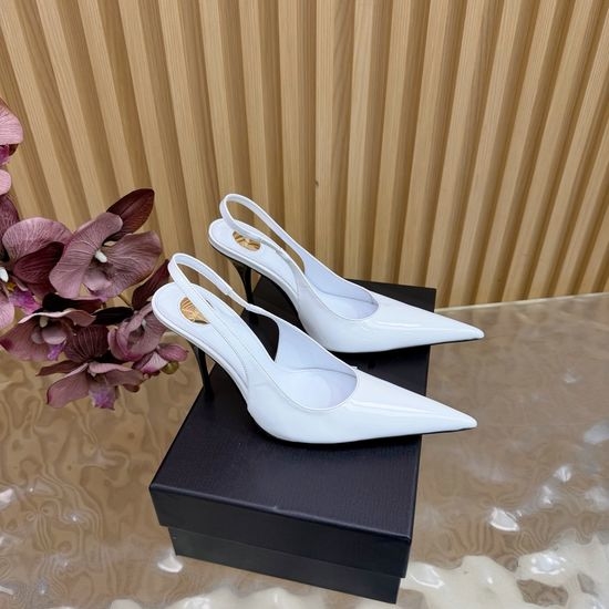 Yves Saint Laurent YSL Chic Metal Chain Pointed Toe High Heels
