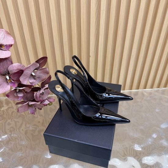 Yves Saint Laurent YSL Chic Metal Chain Pointed Toe High Heels