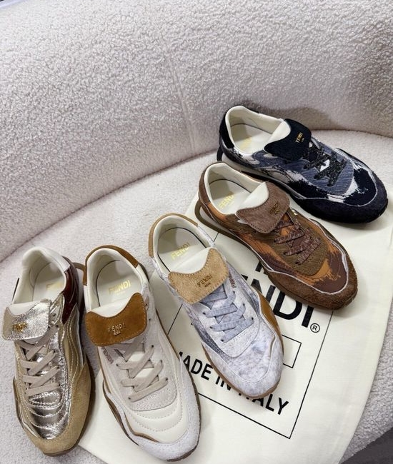 Fendi Color Block Soft Sole Casual Daily Training Sneakers