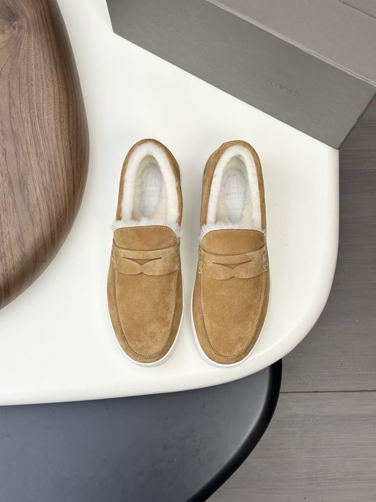 Brunello Cucinelli Premium Suede Leather Casual Comfort Sneakers