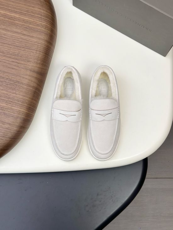 Brunello Cucinelli Premium Suede Leather Casual Comfort Sneakers