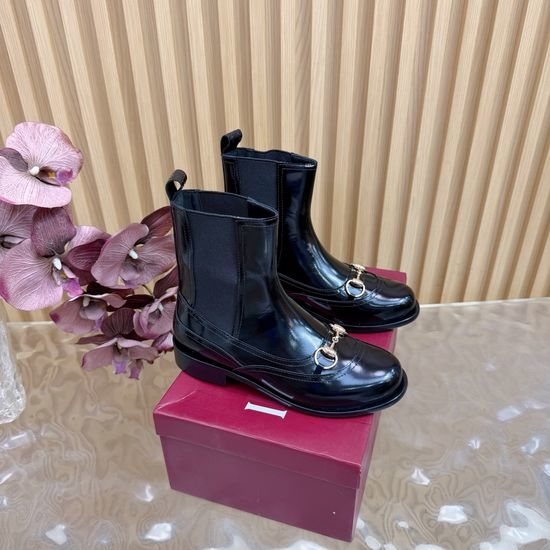 Gucci Elegant Horsebit Leather Ankle Boots For Daily Wear