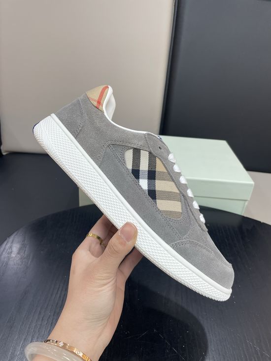 Burberry Suede Casual Sneakers with Breathable Leather Insole