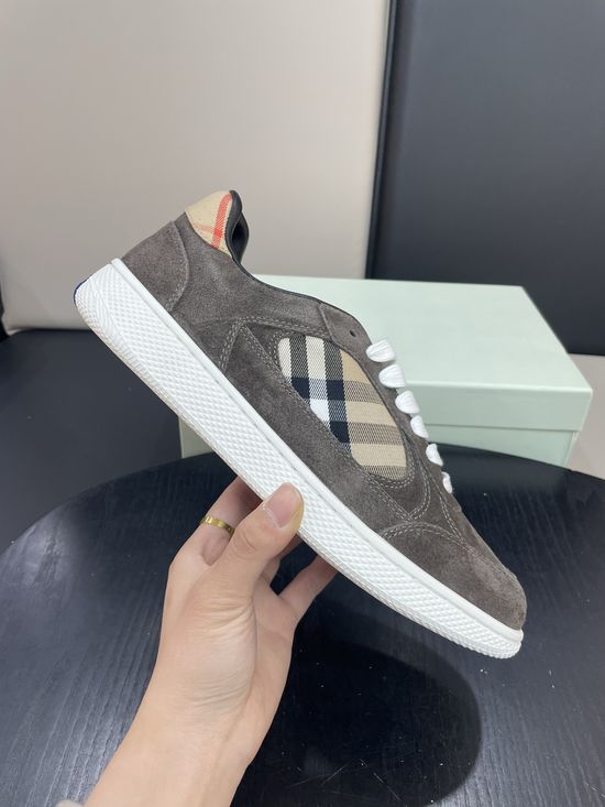 Burberry Suede Casual Sneakers with Breathable Leather Insole