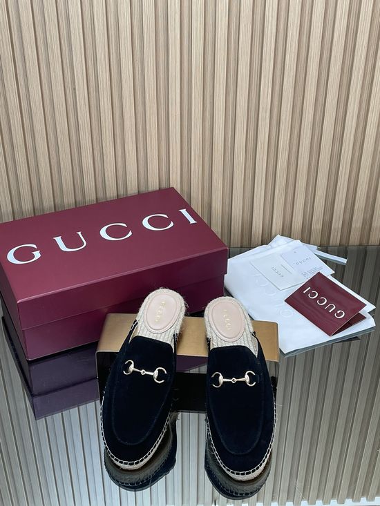 Gucci Classic Espadrille Loafers Comfortable Slip On Casual Shoes