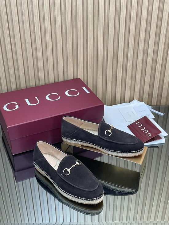 Gucci Classic Espadrille Loafers Comfortable Slip On Casual Shoes