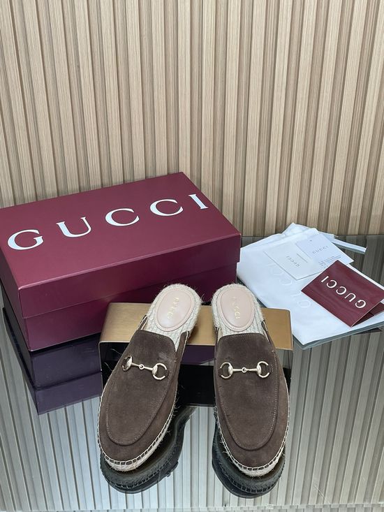 Gucci Classic Espadrille Loafers Comfortable Slip On Casual Shoes