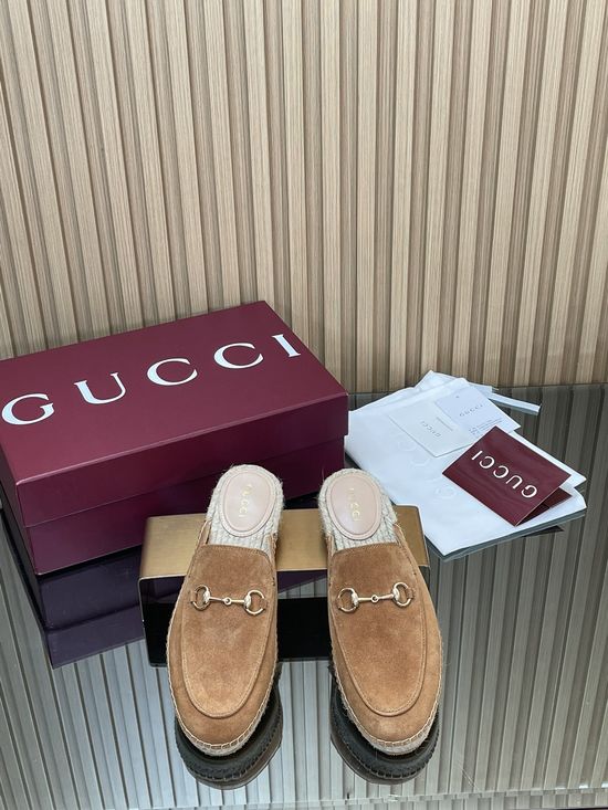 Gucci Classic Espadrille Loafers Comfortable Slip On Casual Shoes