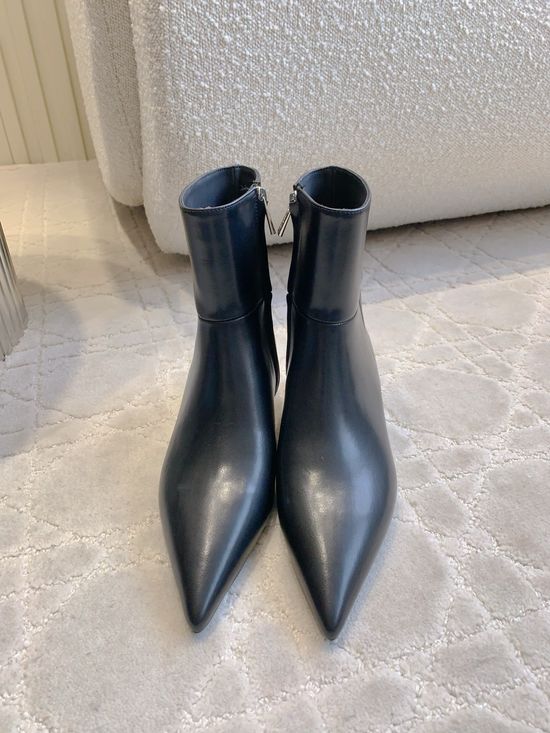 Jimmy Choo Pointed Toe Low Heel Ankle Boots