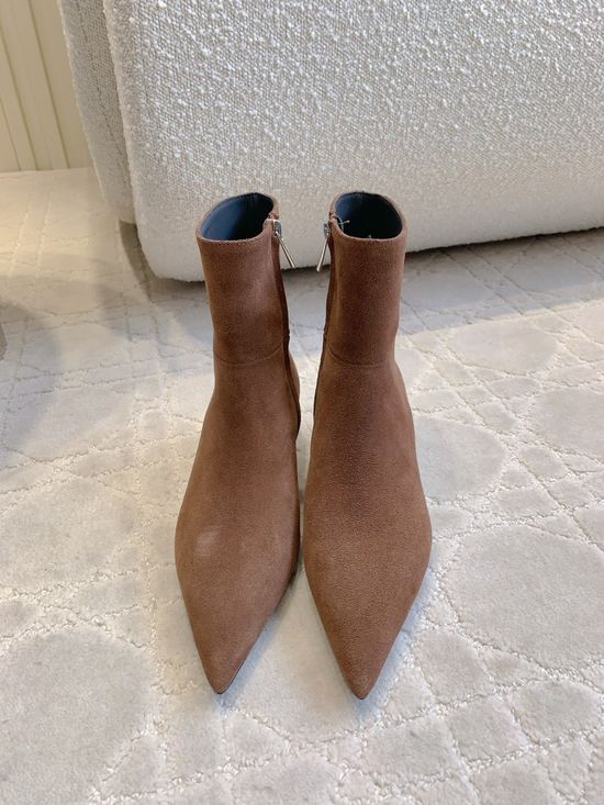 Jimmy Choo Pointed Toe Low Heel Ankle Boots