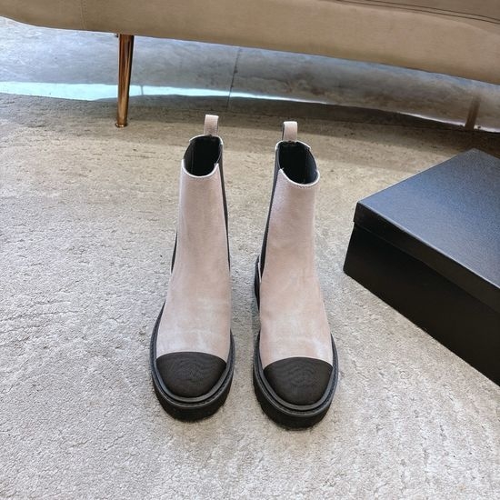 Chanel Thick Sole Casual Ankle Boots Easy Slip On Design
