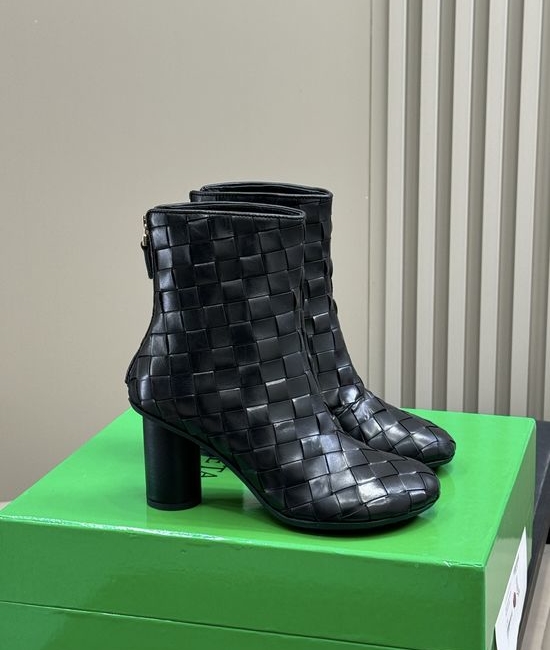 Bottega Veneta BV Stable Woven Ankle Boots with Comfortable Fit