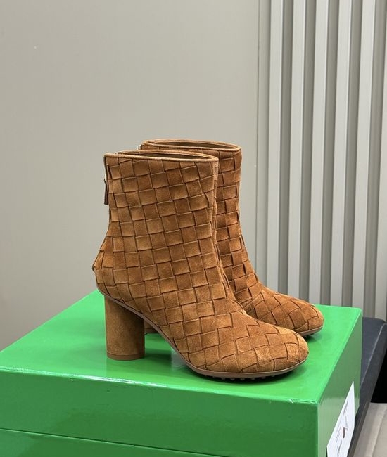 Bottega Veneta BV Stable Woven Ankle Boots with Comfortable Fit