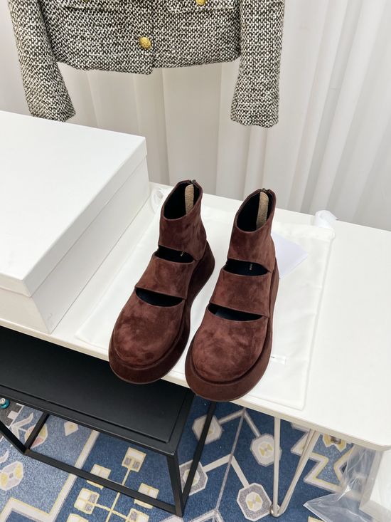 The Row Hollow Out Platform Ankle Boots Non-slip Breathable