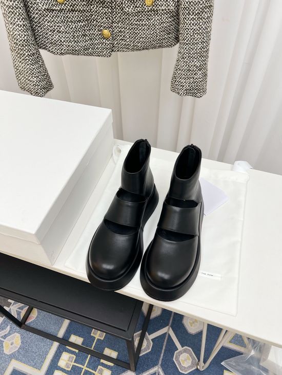 The Row Hollow Out Platform Ankle Boots Non-slip Breathable