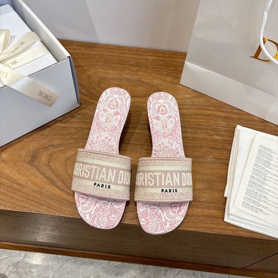 Christian Dior CD Square Toe Sandals with CD Logo and Chunky Heel