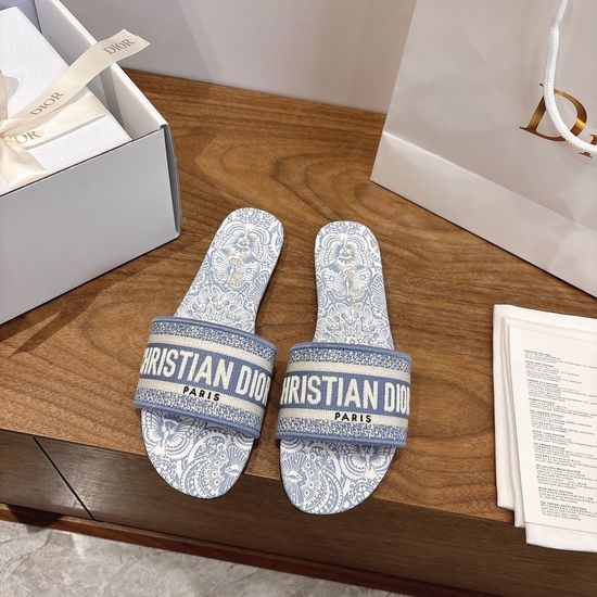 Christian Dior CD Square Toe Sandals with CD Logo and Chunky Heel
