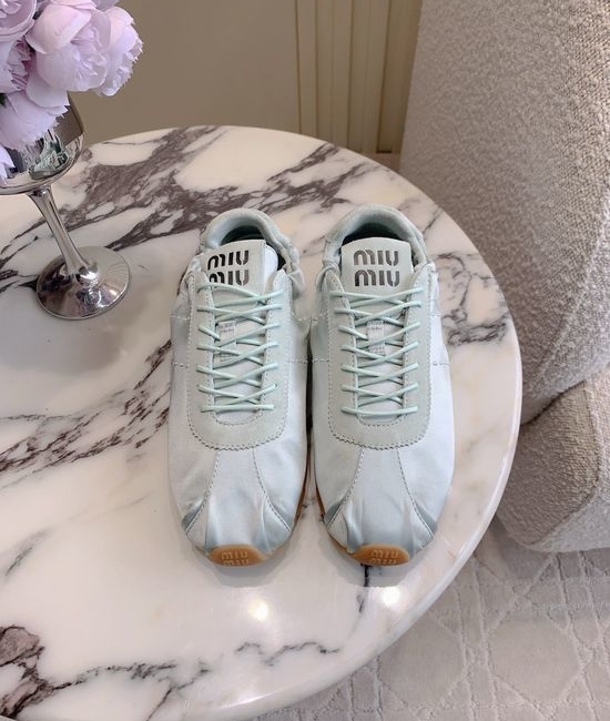 Miu Miu Satin Casual Training Shoes Soft Lightweight Comfortable Daily Wear