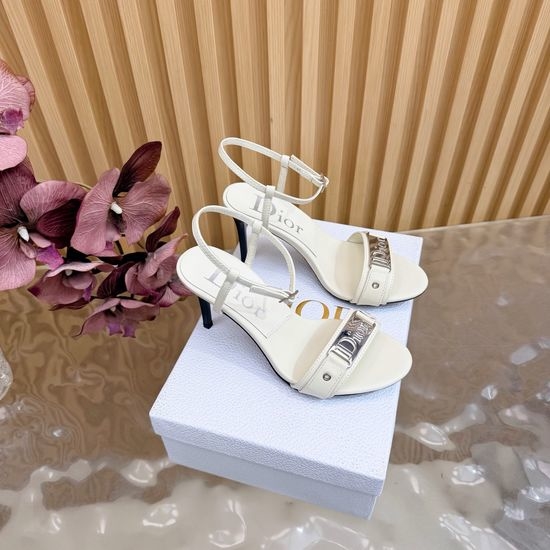 Christian Dior CD Elegant High-Heeled Mules with Classic Appeal